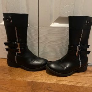 Girls Kenneth Cole Black Boots Size 12